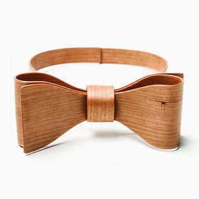 Wooden bow tie man